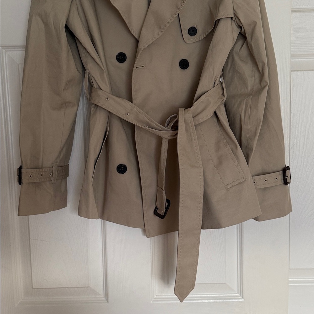 Aritzia Tan Double-Breasted Trench Coat - Picture 3 of 6